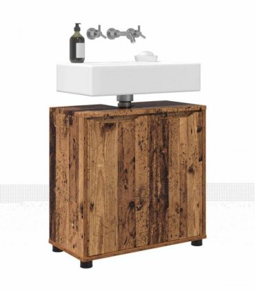 vidaXL Bathroom Basin Cabinet Old Wood 60 x 30 x 60 cm Engineered Wood