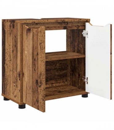 vidaXL Bathroom Basin Cabinet Old Wood 60 x 30 x 60 cm Engineered Wood
