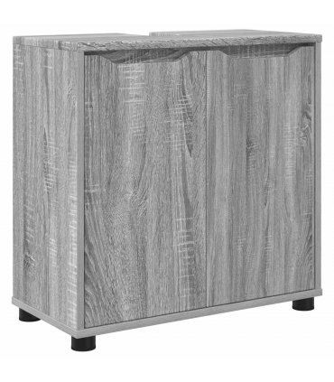vidaXL Bathroom Basin Cabinet with Shelf Grey Sonoma 60 x 30 x 60 cm