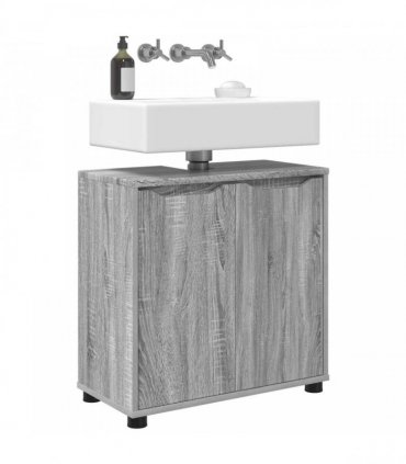 vidaXL Bathroom Basin Cabinet with Shelf Grey Sonoma 60 x 30 x 60 cm