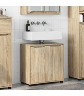 vidaXL Bathroom Basin Cabinet with Shelf Sonoma Oak 60 x 30 x 60 cm