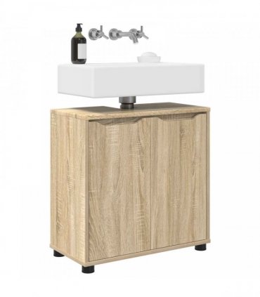 vidaXL Bathroom Basin Cabinet with Shelf Sonoma Oak 60 x 30 x 60 cm