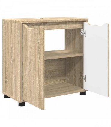 vidaXL Bathroom Basin Cabinet with Shelf Sonoma Oak 60 x 30 x 60 cm