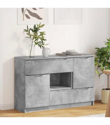 vidaXL Sideboard Concrete Grey 100 x 30 x 65.6 Engineered Wood