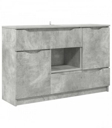 vidaXL Sideboard Concrete Grey 100 x 30 x 65.6 Engineered Wood