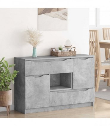 vidaXL Sideboard Concrete Grey 100 x 30 x 65.6 Engineered Wood