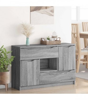 vidaXL Sideboard Grey Sonoma 100 x 30 x 65.6 Engineered Wood