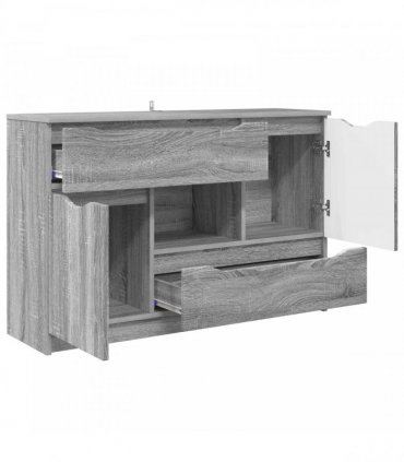 vidaXL Sideboard Grey Sonoma 100 x 30 x 65.6 Engineered Wood
