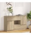 vidaXL Sideboard Sonoma Oak 100 x 30 x 65.6 Engineered Wood