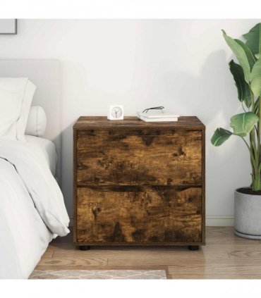 vidaXL Storage Cabinet Smoked Oak 60 x 48 x 57 cm Engineered Wood