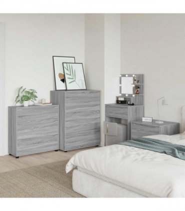 vidaXL Storage Cabinet Grey Sonoma 80 x 31 x 81 cm Engineered Wood