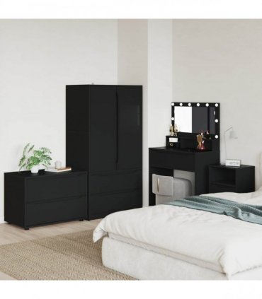 vidaXL Storage Cabinet Black 80 x 48 x 57 cm Engineered Wood