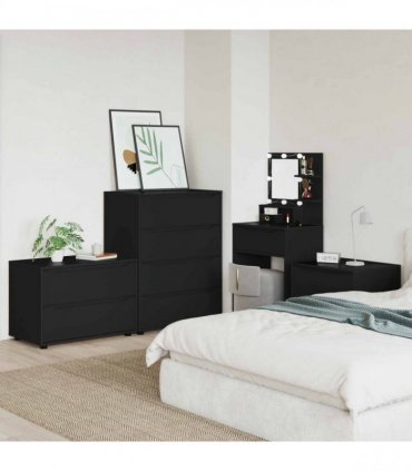 vidaXL Storage Cabinet Black 80 x 48 x 57 cm Engineered Wood