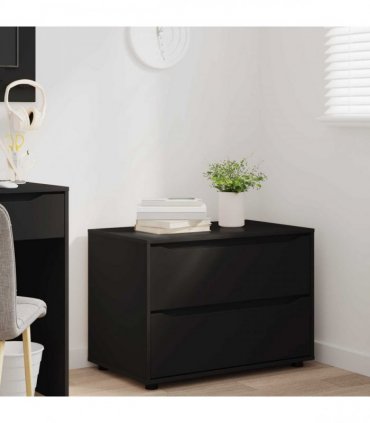 vidaXL Storage Cabinet Black 80 x 48 x 57 cm Engineered Wood