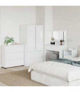 vidaXL Storage Cabinet High Gloss White 80 x 31 x 81 cm