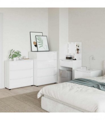 vidaXL Storage Cabinet High Gloss White 80 x 31 x 81 cm