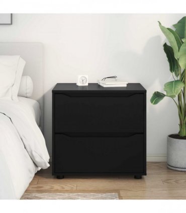 vidaXL Storage Cabinet Black 60 x 48 x 57 cm Engineered Wood