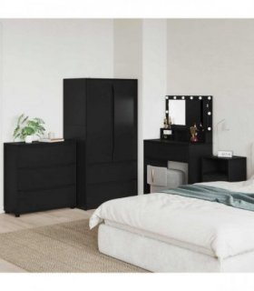 vidaXL Storage Cabinet Black 80 x 31 x 81 cm Engineered Wood
