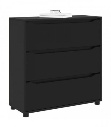 vidaXL Storage Cabinet Black 80 x 31 x 81 cm Engineered Wood