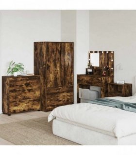 vidaXL Storage Cabinet Smoked Oak 80 x 31 x 81 cm Engineered Wood