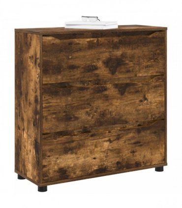 vidaXL Storage Cabinet Smoked Oak 80 x 31 x 81 cm Engineered Wood