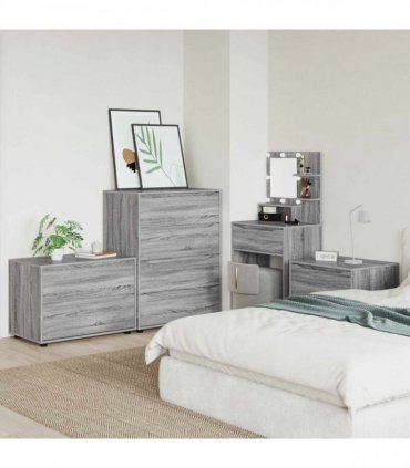 vidaXL Storage Cabinet Grey Sonoma 80 x 48 x 57 cm Engineered Wood