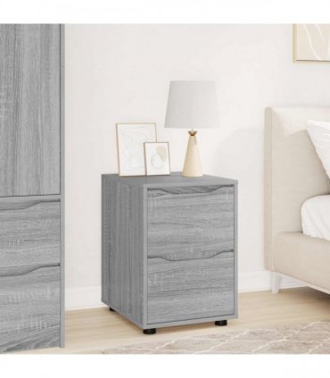 vidaXL Storage Cabinet Grey Sonoma 40 x 48 x 57 cm Engineered Wood — Size: 48 x 48 x 57 cm