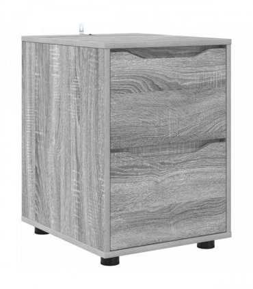 vidaXL Storage Cabinet Grey Sonoma 40 x 48 x 57 cm Engineered Wood — Size: 48 x 48 x 57 cm