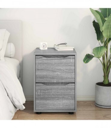 vidaXL Storage Cabinet Grey Sonoma 40 x 48 x 57 cm Engineered Wood — Size: 48 x 48 x 57 cm