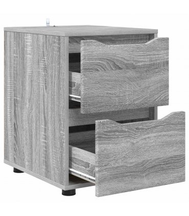 vidaXL Storage Cabinet Grey Sonoma 40 x 48 x 57 cm Engineered Wood — Size: 48 x 48 x 57 cm