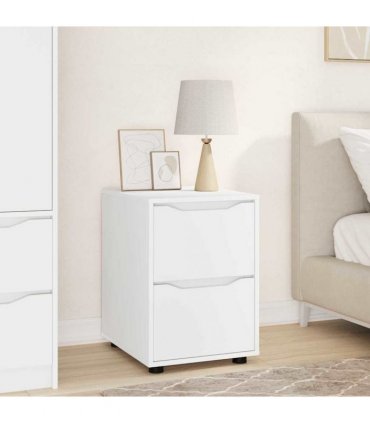 vidaXL Storage Cabinet White 40 x 48 x 57 cm Engineered Wood — Size: 48 x 48 x 57 cm
