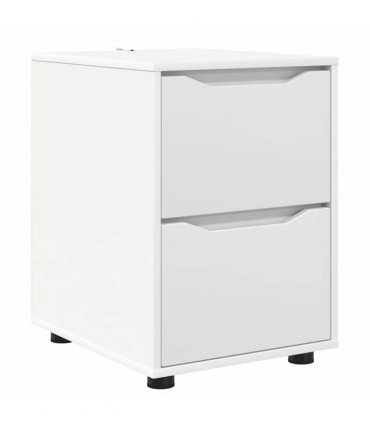 vidaXL Storage Cabinet White 40 x 48 x 57 cm Engineered Wood — Size: 48 x 48 x 57 cm