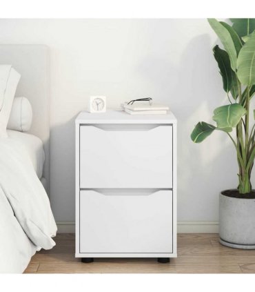 vidaXL Storage Cabinet White 40 x 48 x 57 cm Engineered Wood — Size: 48 x 48 x 57 cm
