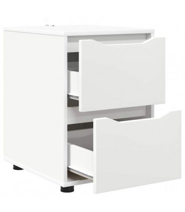 vidaXL Storage Cabinet White 40 x 48 x 57 cm Engineered Wood — Size: 48 x 48 x 57 cm