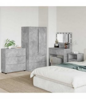 vidaXL Storage Cabinet Concrete Grey 80 x 31 x 81 cm Engineered Wood
