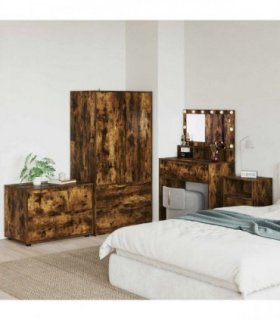 vidaXL Storage Cabinet Smoked Oak 80 x 48 x 57 cm Engineered Wood