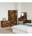 vidaXL Storage Cabinet Smoked Oak 80 x 48 x 57 cm Engineered Wood