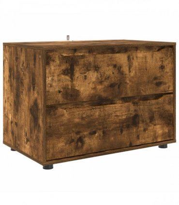 vidaXL Storage Cabinet Smoked Oak 80 x 48 x 57 cm Engineered Wood
