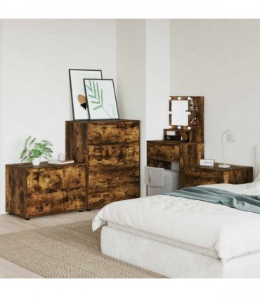 vidaXL Storage Cabinet Smoked Oak 80 x 48 x 57 cm Engineered Wood