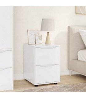 vidaXL Storage Cabinet High Gloss White 40 x 48 x 57 cm — Size: 48 x 48 x 57 cm