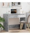 vidaXL Desk with Drawer Concrete Grey 100 x 50 x 78 cm Engineered Wood