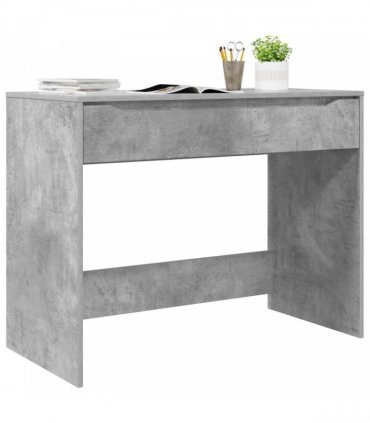 vidaXL Desk with Drawer Concrete Grey 100 x 50 x 78 cm Engineered Wood