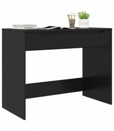 vidaXL Desk with Drawer Black 100 x 50 x 78 cm Engineered Wood