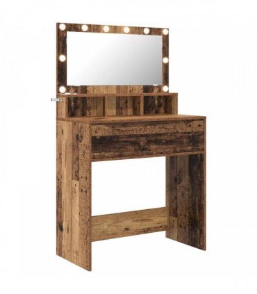 vidaXL Bedroom Dressing Tables with Drawer Old Wood 80 x 39.6 x 135 cm