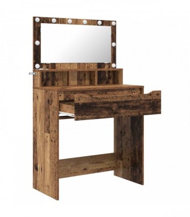 vidaXL Bedroom Dressing Tables with Drawer Old Wood 80 x 39.6 x 135 cm