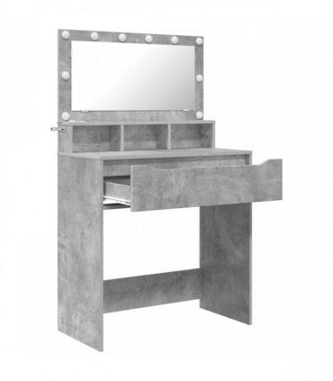 vidaXL Bedroom Dressing Tables Concrete Grey 80 x 39.6 x 135 cm