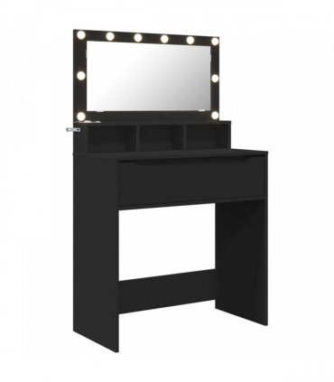 vidaXL Bedroom Dressing Tables with Drawer Black 80 x 39.6 x 135 cm
