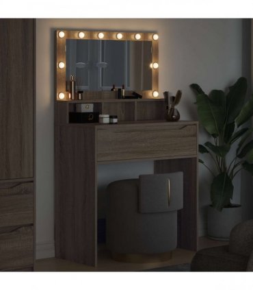 vidaXL Bedroom Dressing Tables Sonoma Oak 80 x 39.6 x 135 cm