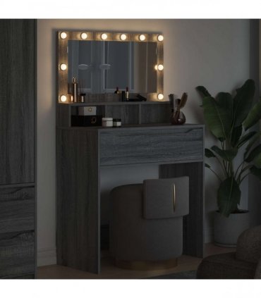 vidaXL Bedroom Dressing Tables Grey Sonoma 80 x 39.6 x 135 cm