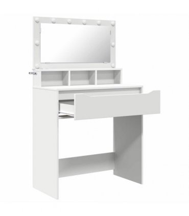 vidaXL Bedroom Dressing Tables with Drawer White 80 x 39.6 x 135 cm